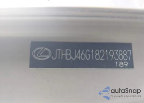 2008 Lexus Es 350 z USA, uszkodzony, nr VIN JTHBJ46G182193887